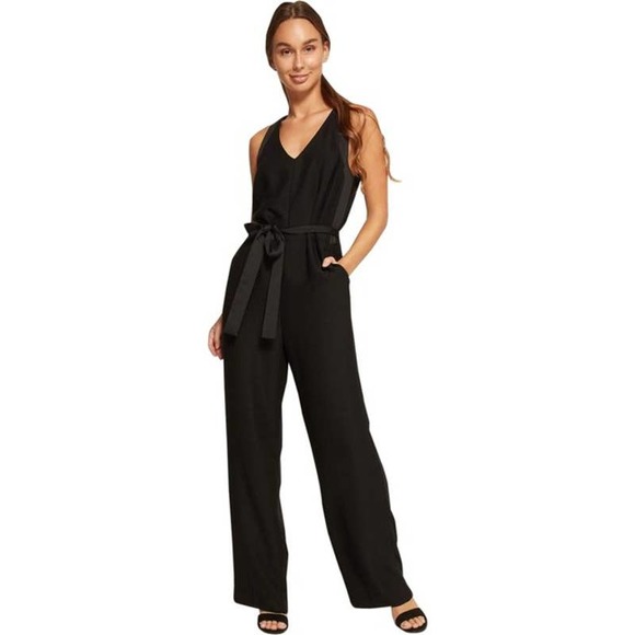 Banana Republic Pants - Banana Republic Black Wide Leg Sleeveless Jumpsuit
